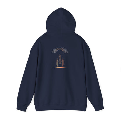 Navy | Quiet Arc Hoodie, back view 2