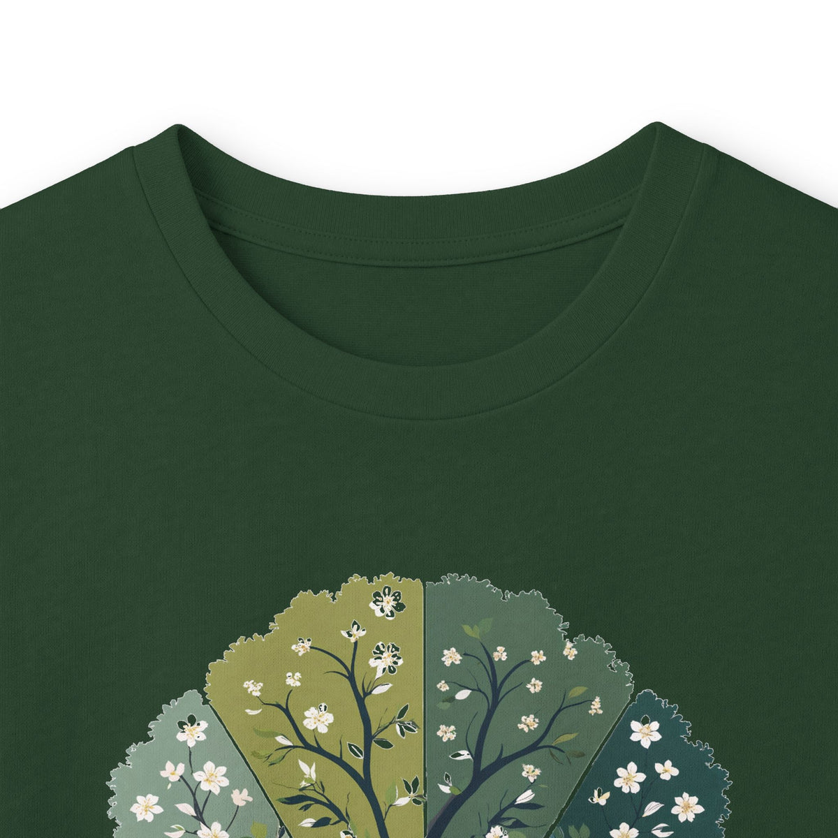 Forest Green | Circle of Season Long Sleeve Tee, folded view