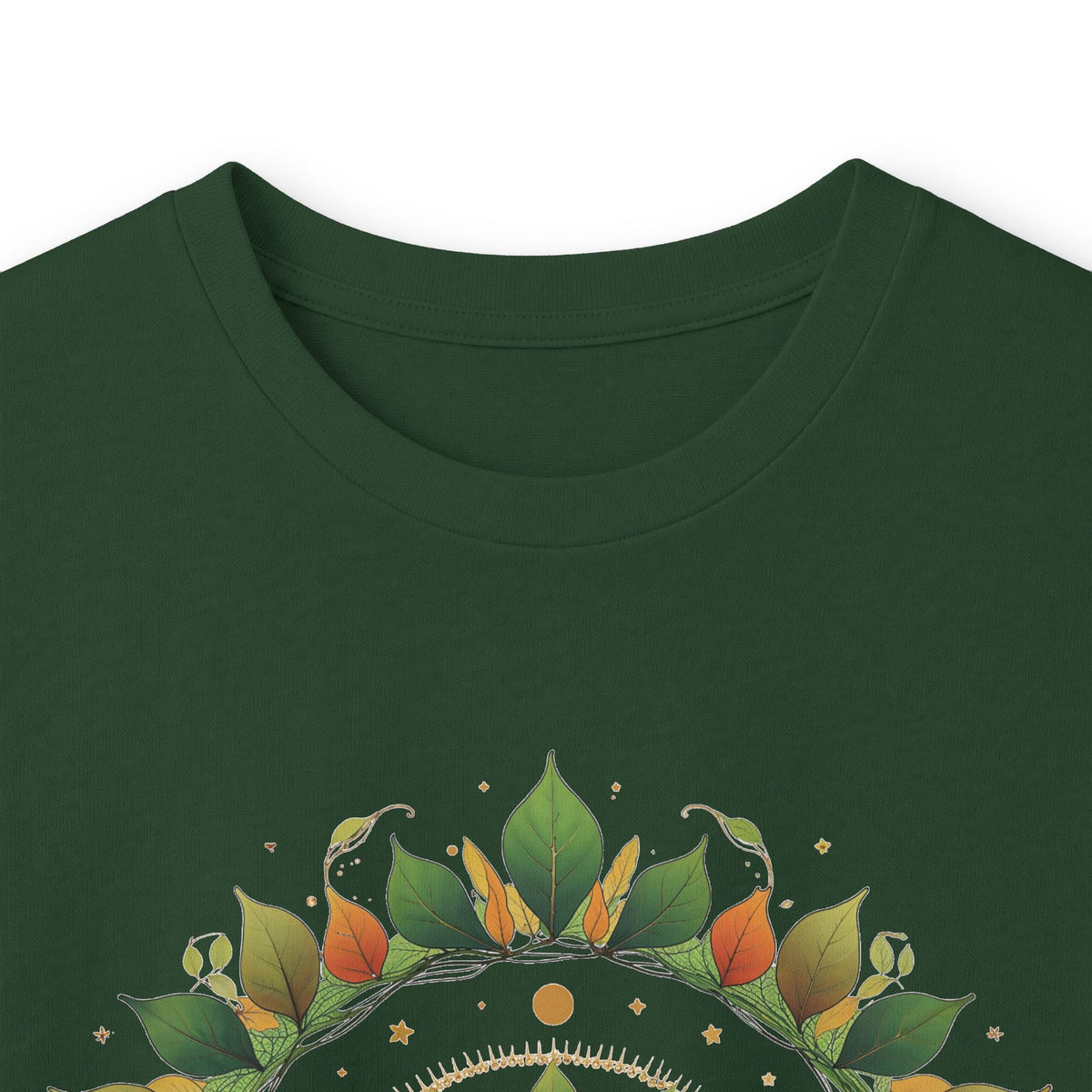 Forest Green | Celestial Growth Long Sleeve Tee, folded view