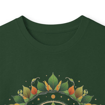 Forest Green | Celestial Growth Long Sleeve Tee, folded view