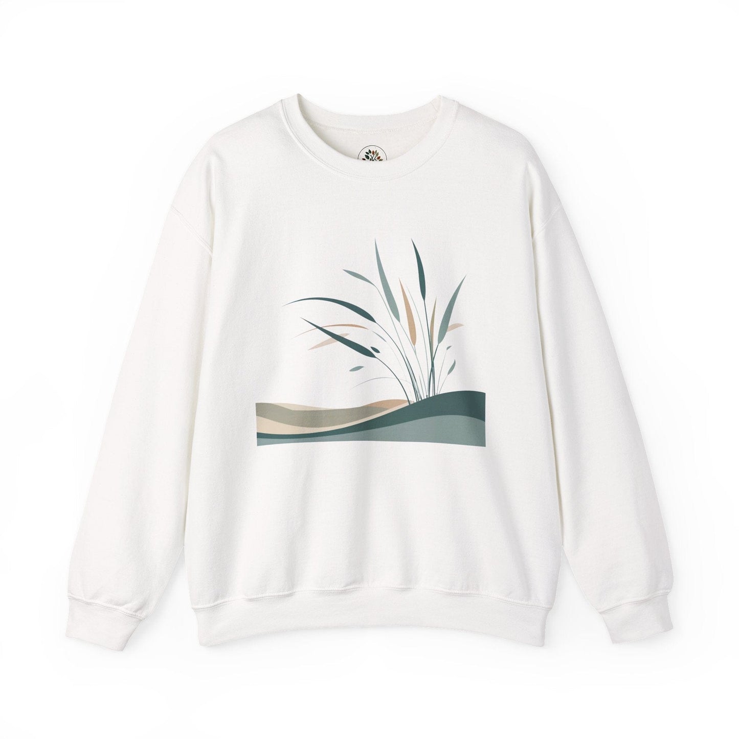 White | Whispers in the Breeze Sweatshirt, front view