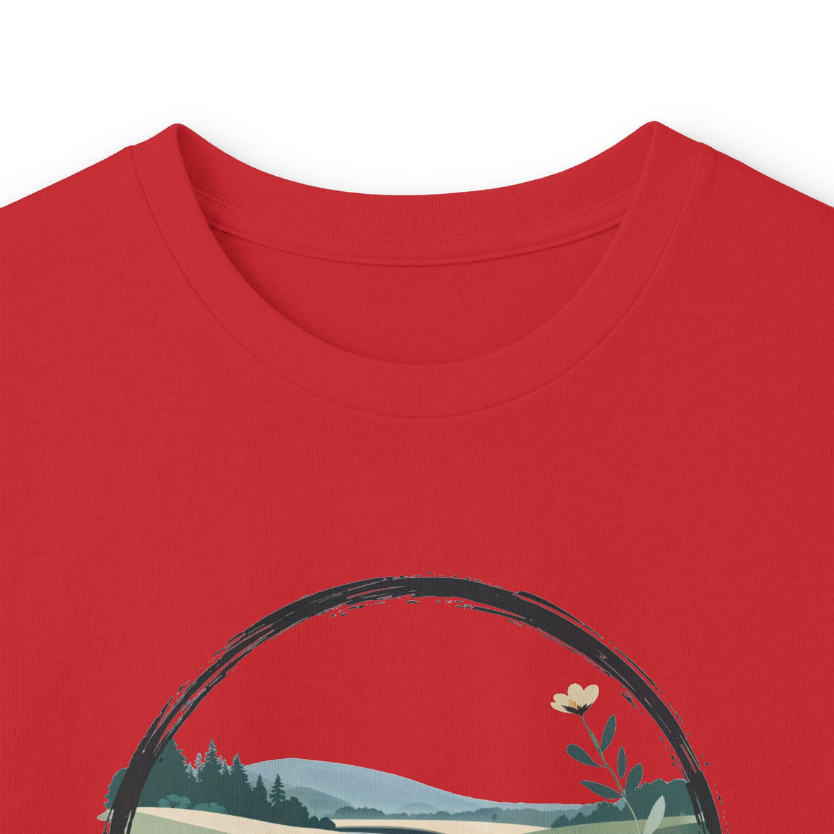 Red | River of Grace Long Sleeve Tee, folded view