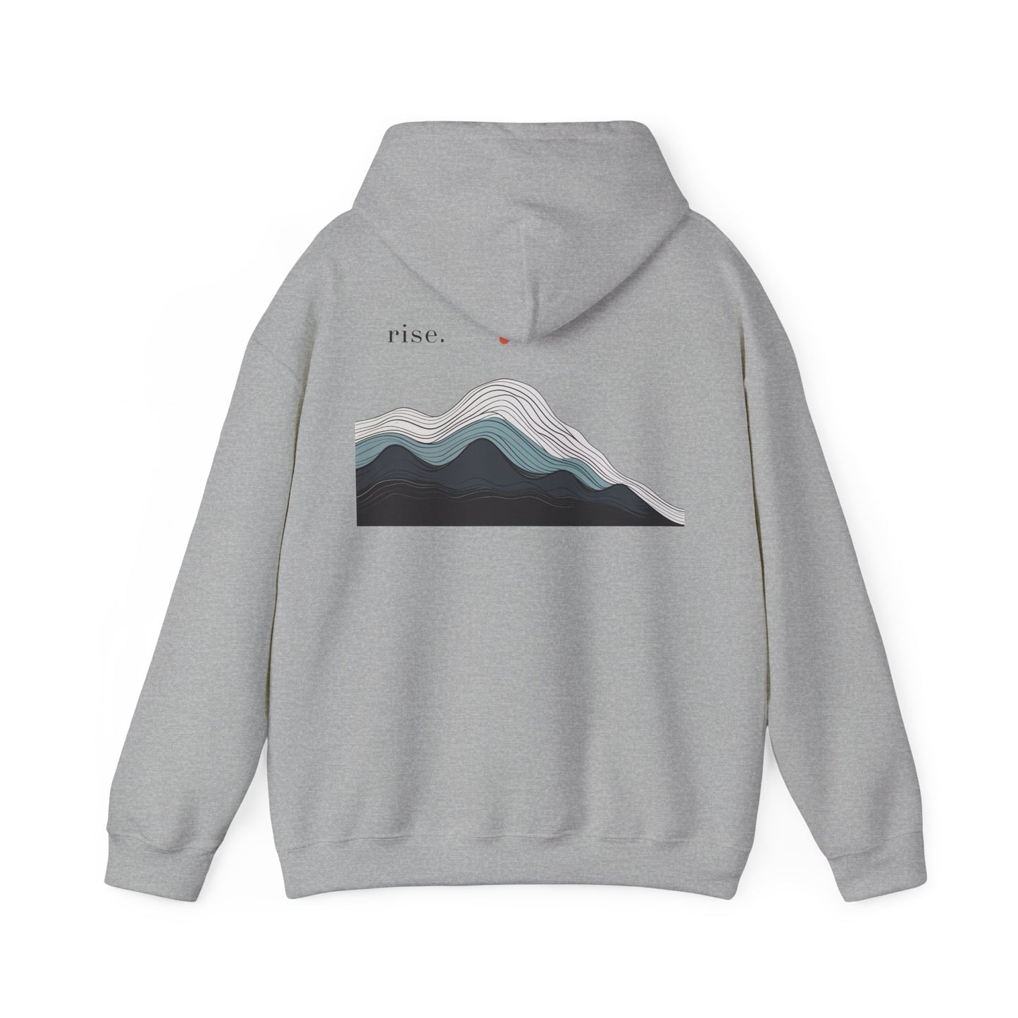 Sport Grey | Rise Hoodie, back design view