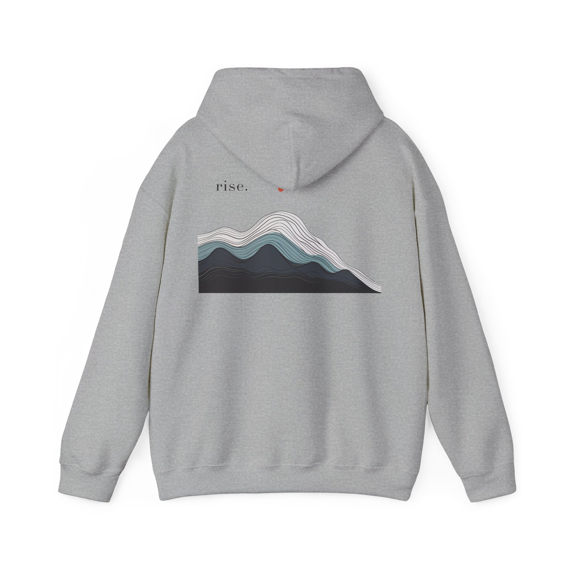 Sport Grey | Rise Hoodie, back design view