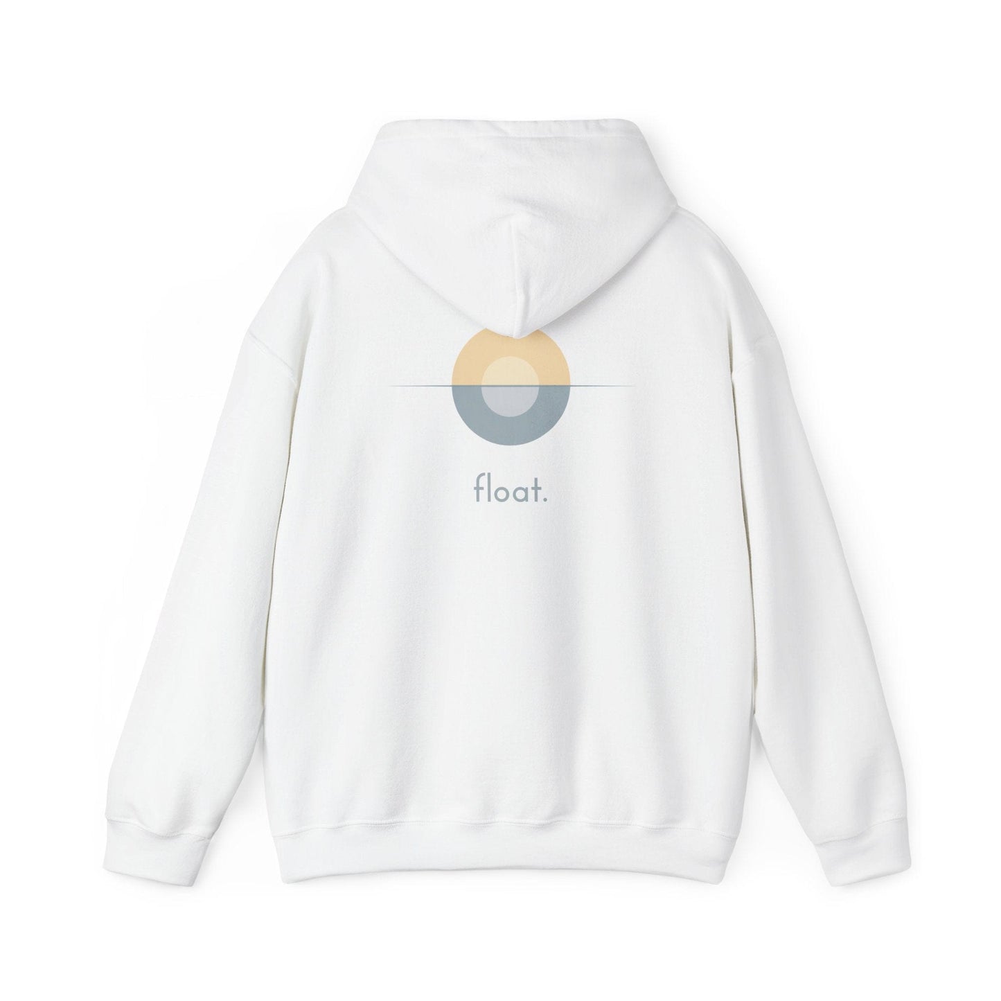 White | Float Hoodie, back design view