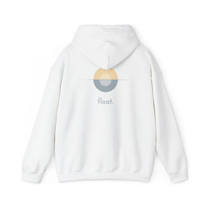 White | Float Hoodie, back design view