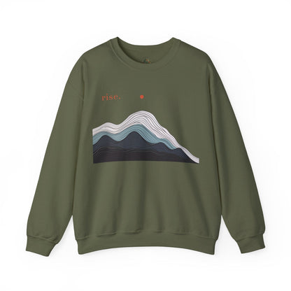 Military Green | Rise Sweatshirt, front view