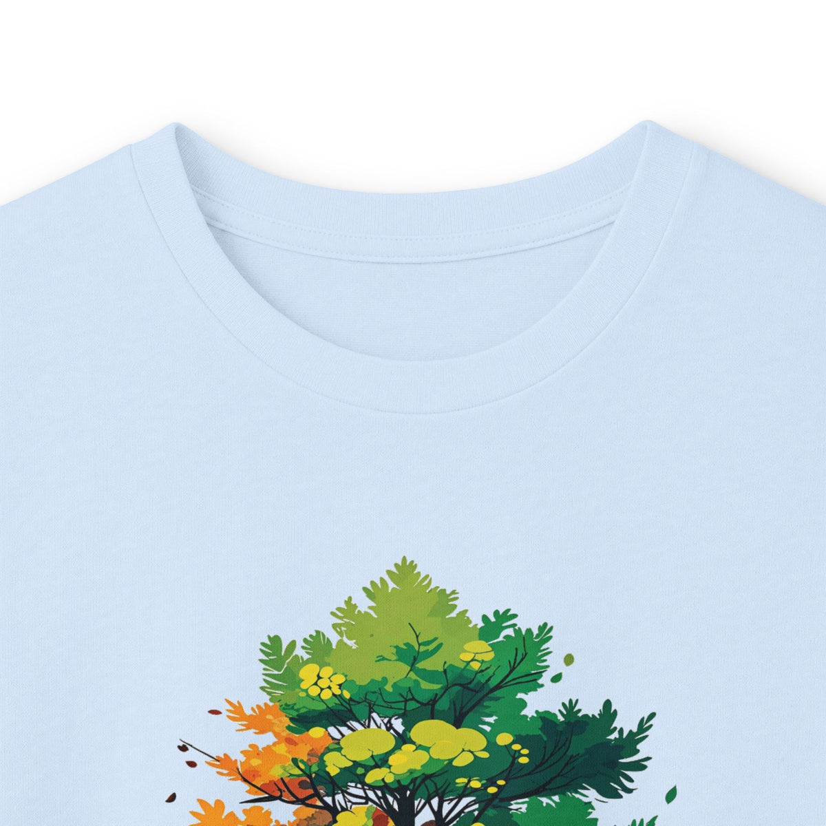 Light Blue | Trees Protect Us Long Sleeve Tee, folded view