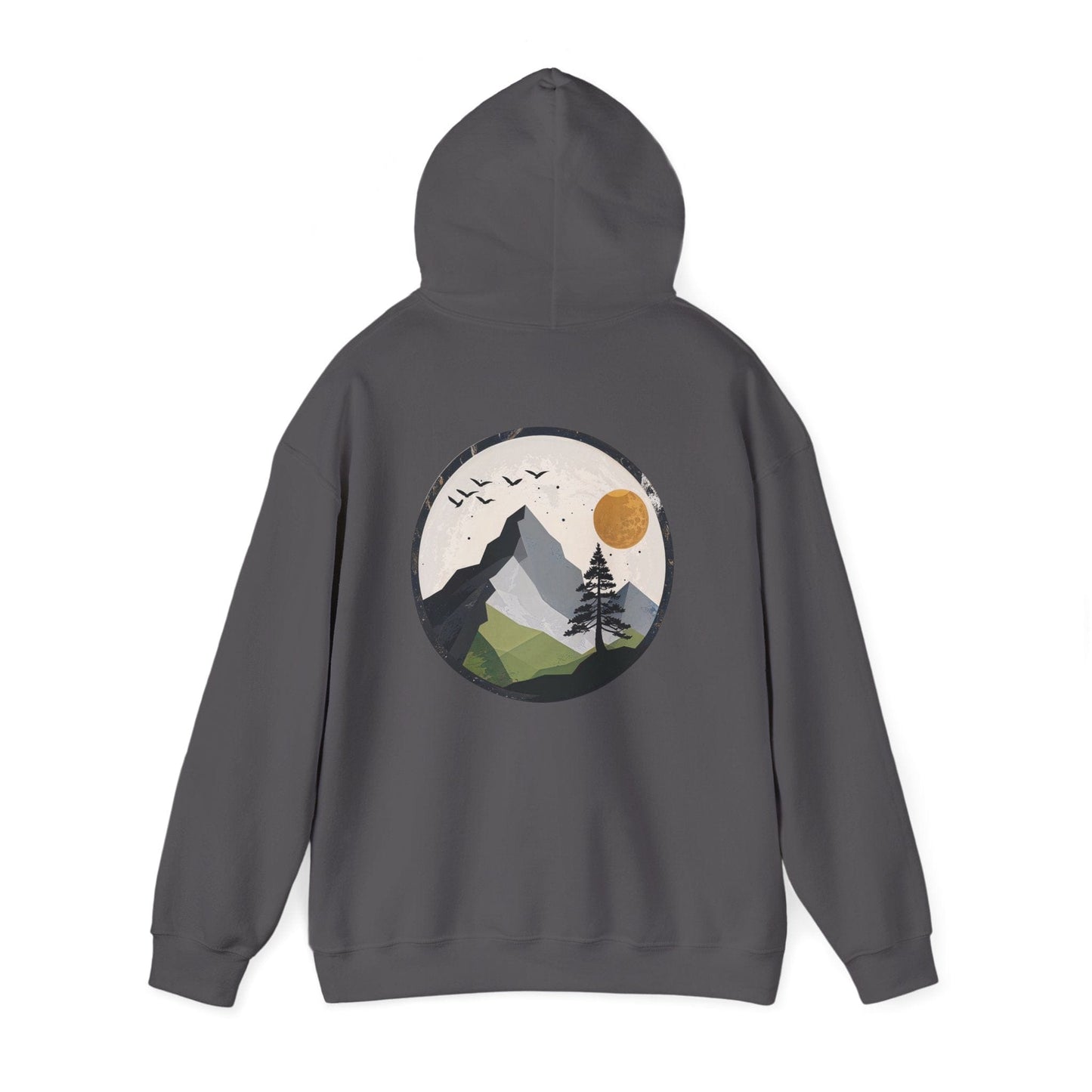 Charcoal | Whispering Heights Hoodie, back view 2