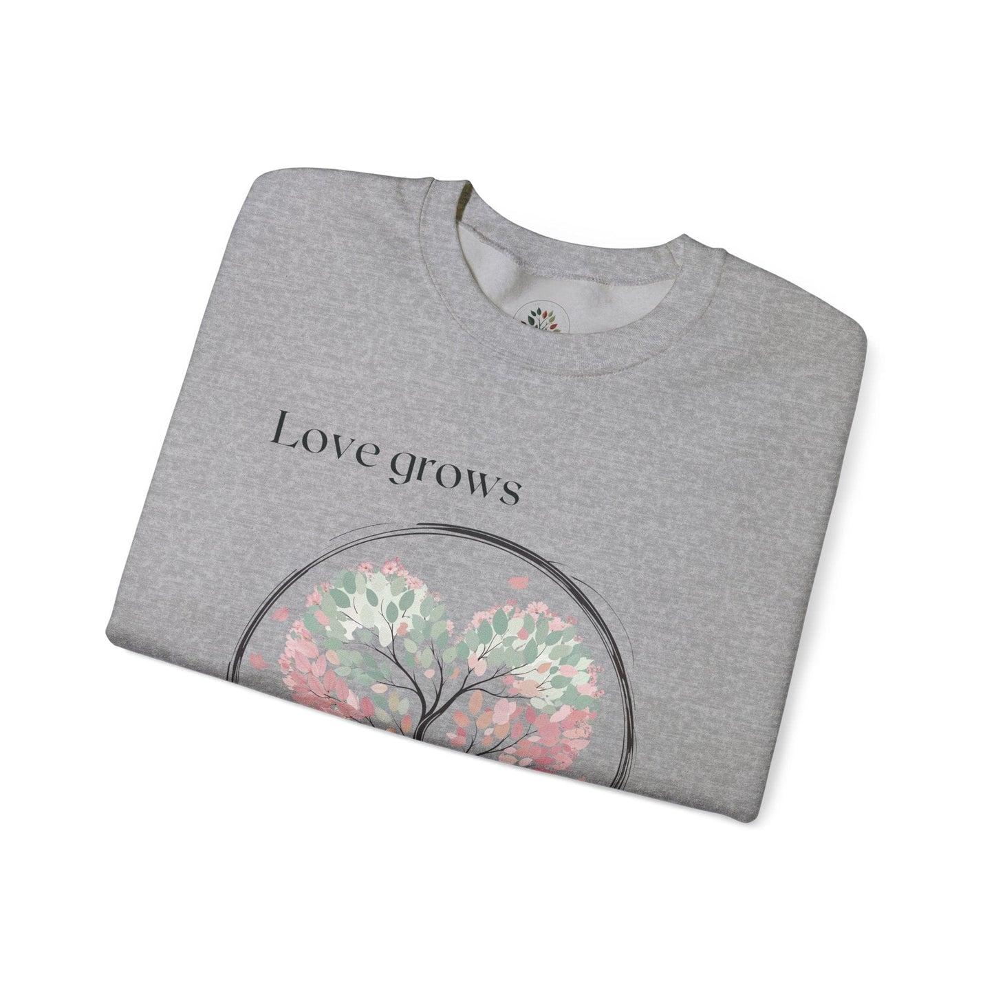 Sport Grey | Love Grows Sweatshirt, folded view
