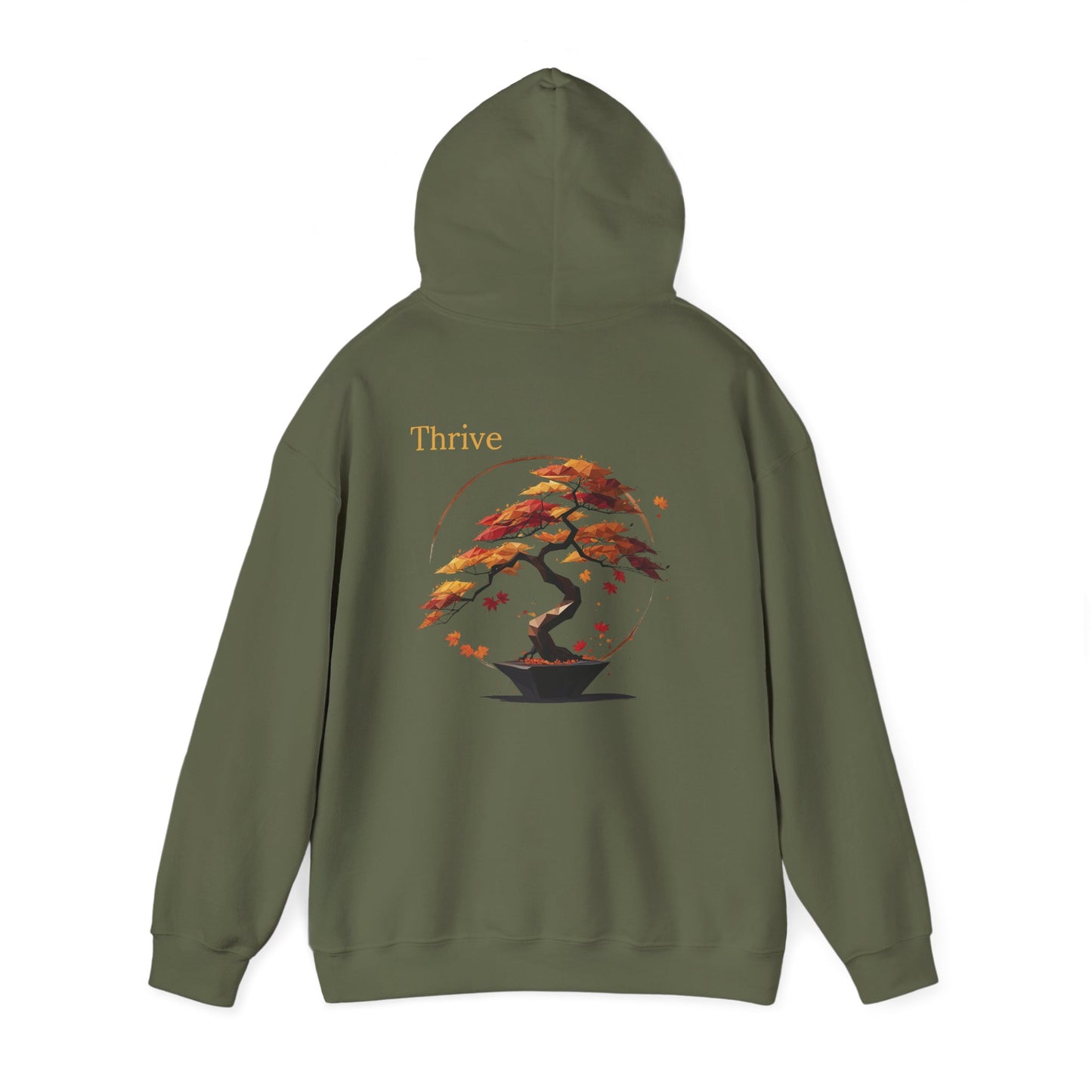 Military Green | Thrive Hoodie, back view 2