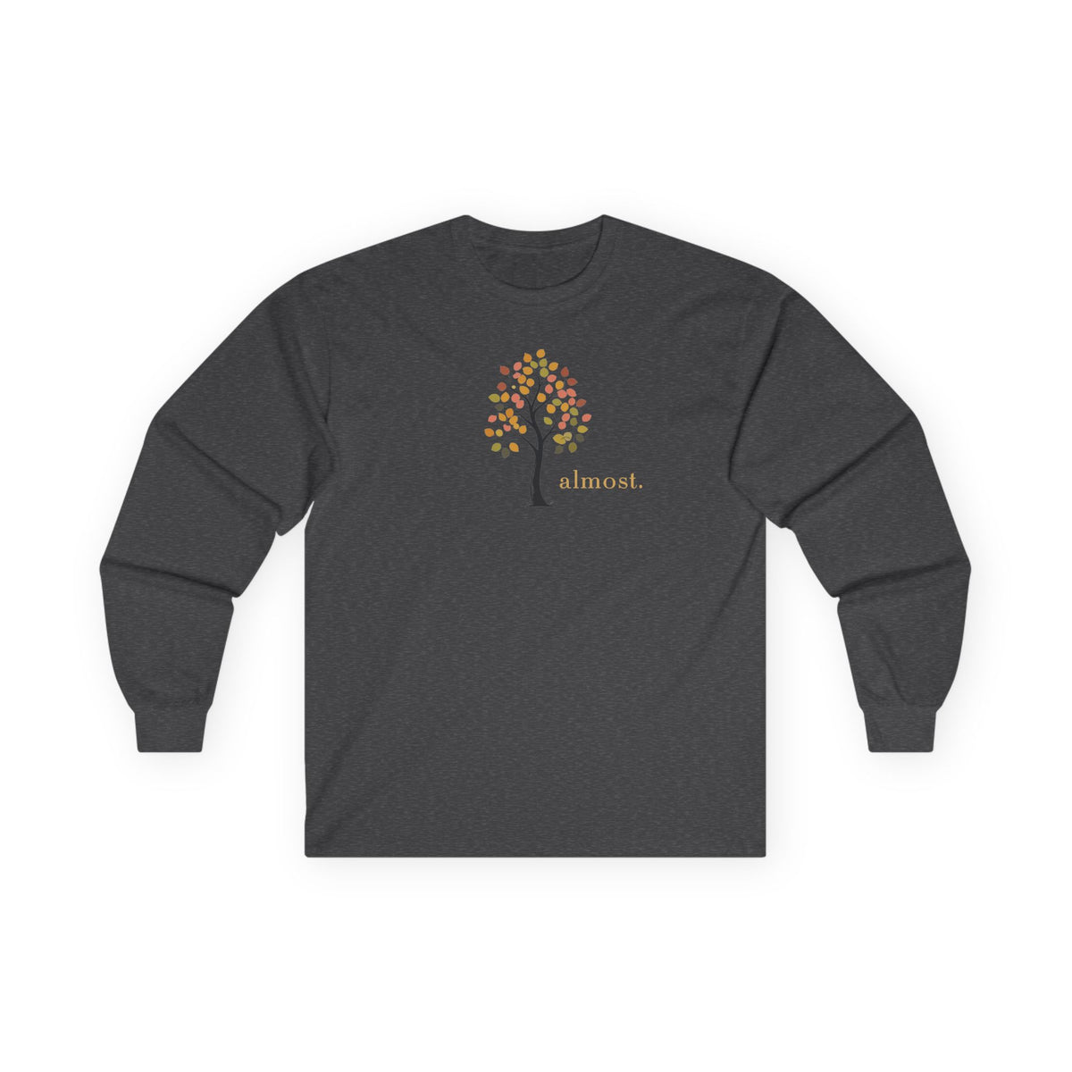 Dark Heather | Almost Long Sleeve, front view