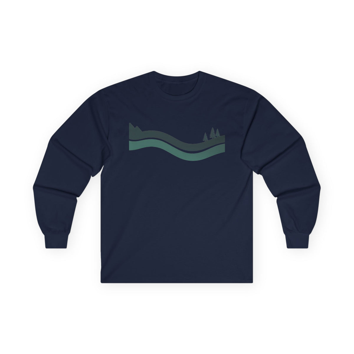 Navy | River Long Sleeve Tee, front view