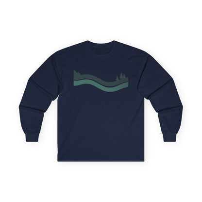 Navy | River Long Sleeve Tee, front view