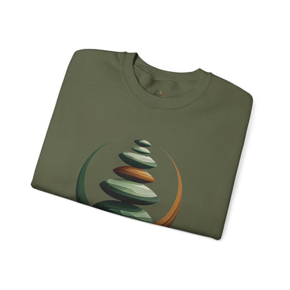 Military Green | Balance in Stillness Sweatshirt, folded view