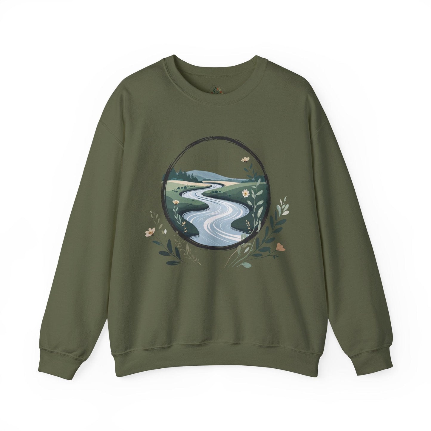 Military Green | River of Grace Sweatshirt, front view