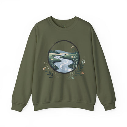 Military Green | River of Grace Sweatshirt, front view