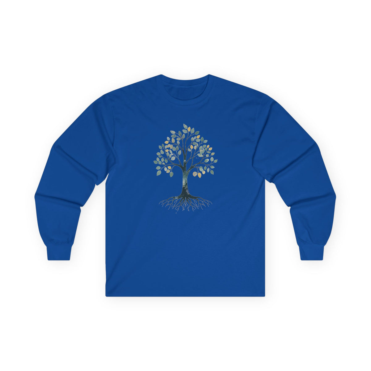 Royal | The Story Tree Long Sleeve Tee, front view