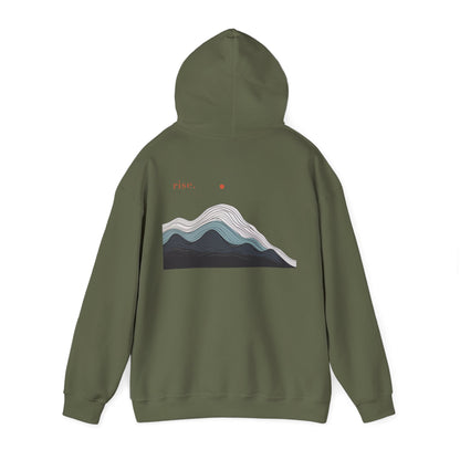 Military Green | Rise Hoodie, back view 2