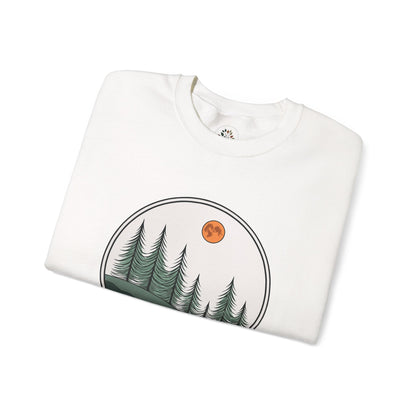 White | Moonlit Pines Sweatshirt, folded view