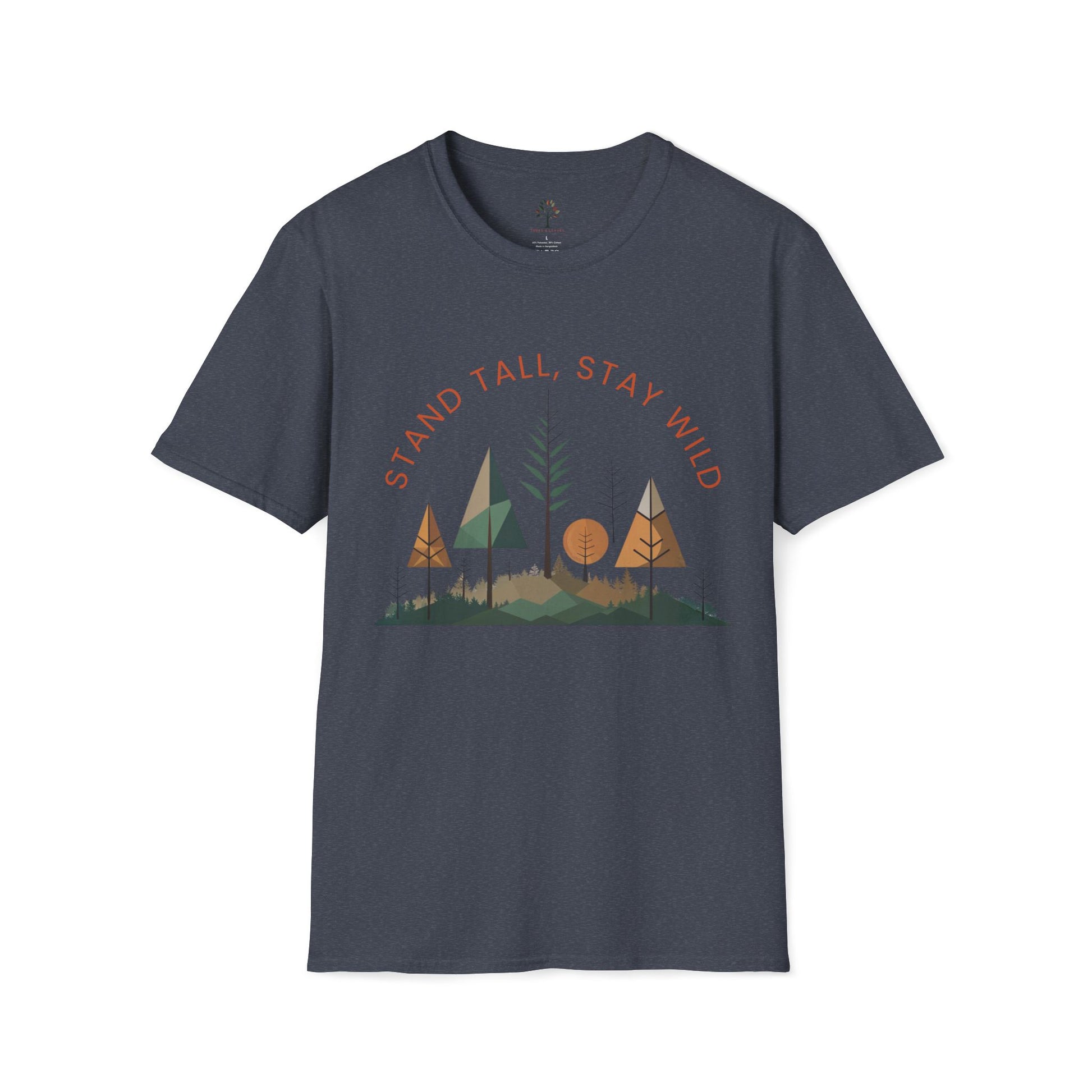 Heather Navy | Stand Tall, Stay Wild, front view