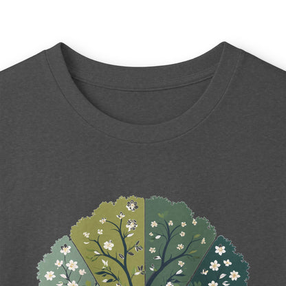 Dark Heather | Circle of Season Long Sleeve Tee, folded view