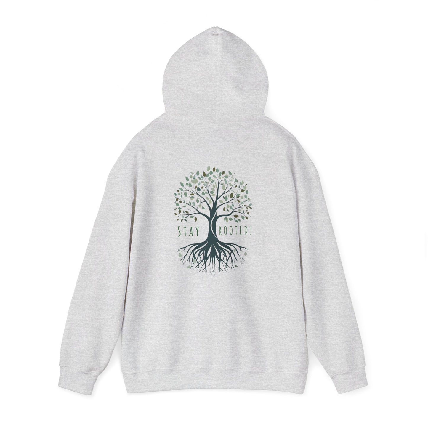 Ash | Stay Rooted! Hoodie, back view 2
