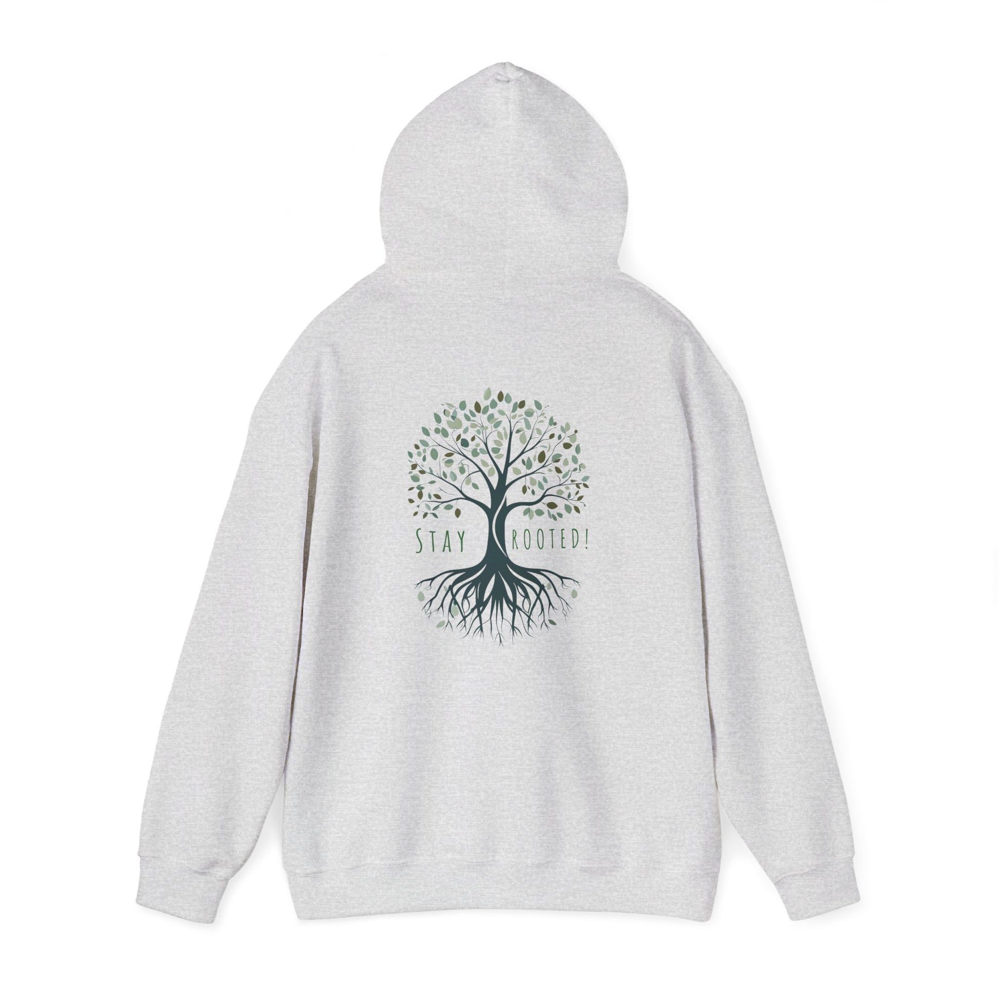 Ash | Stay Rooted! Hoodie, back view 2