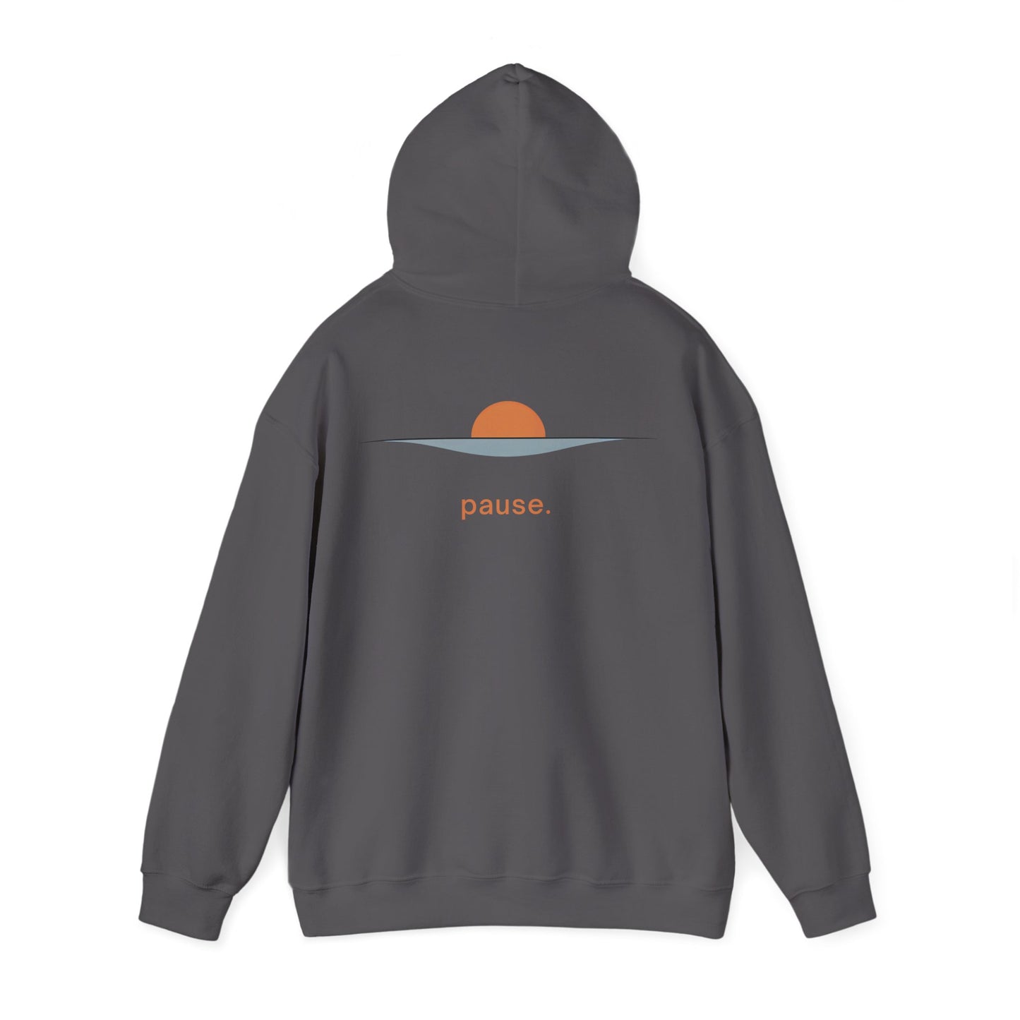 Charcoal | Pause Hoodie, back view 2