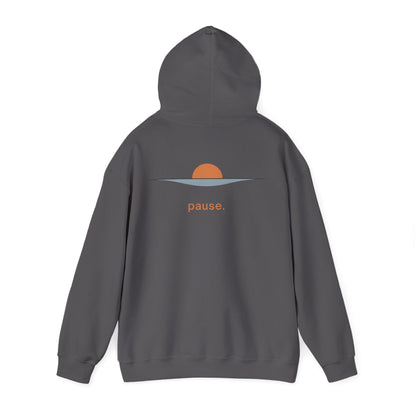 Charcoal | Pause Hoodie, back view 2