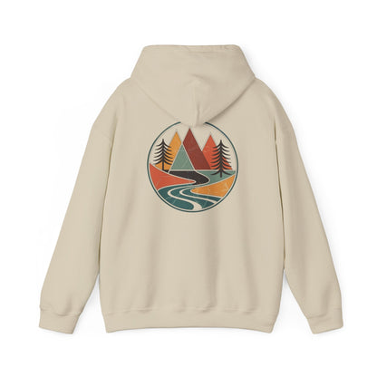Sand | Retro Horizon Hoodie, back design view