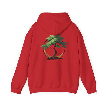 Red | The Zen Tree Hoodie, back design view