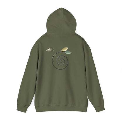 Military Green | Unfurl Hoodie, back view 2