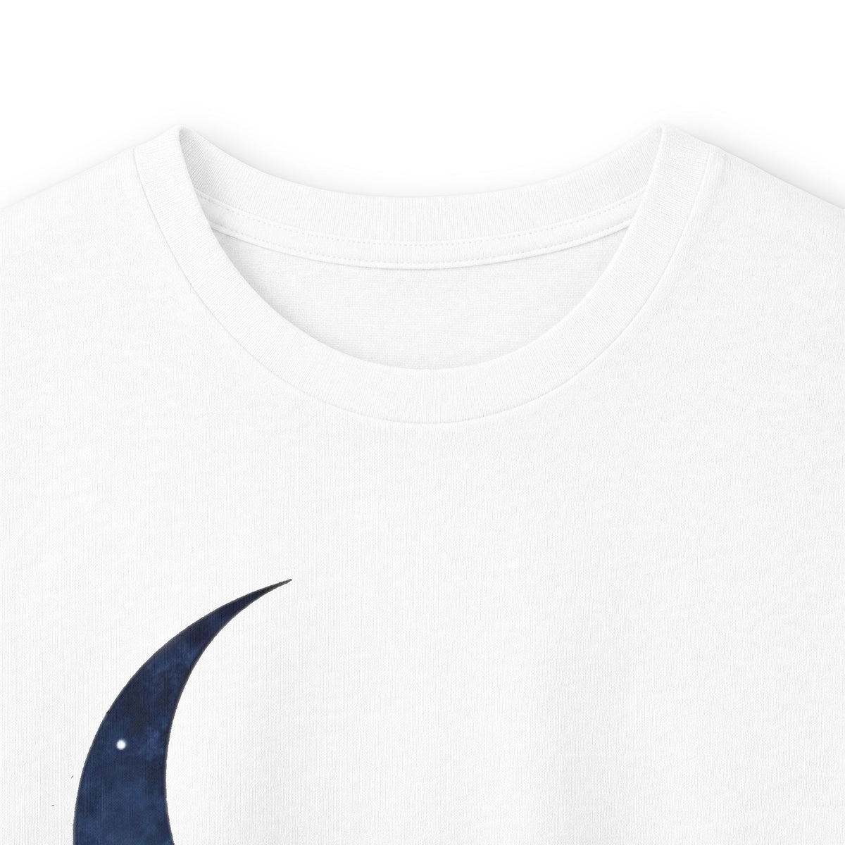 White | Moonlit Peace Long Sleeve Tee, folded view