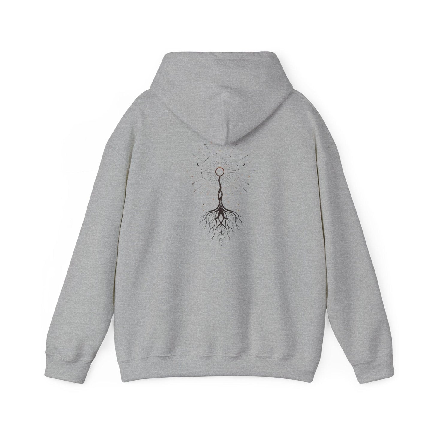 Sport Grey | The Cosmic Root Hoodie, back design view