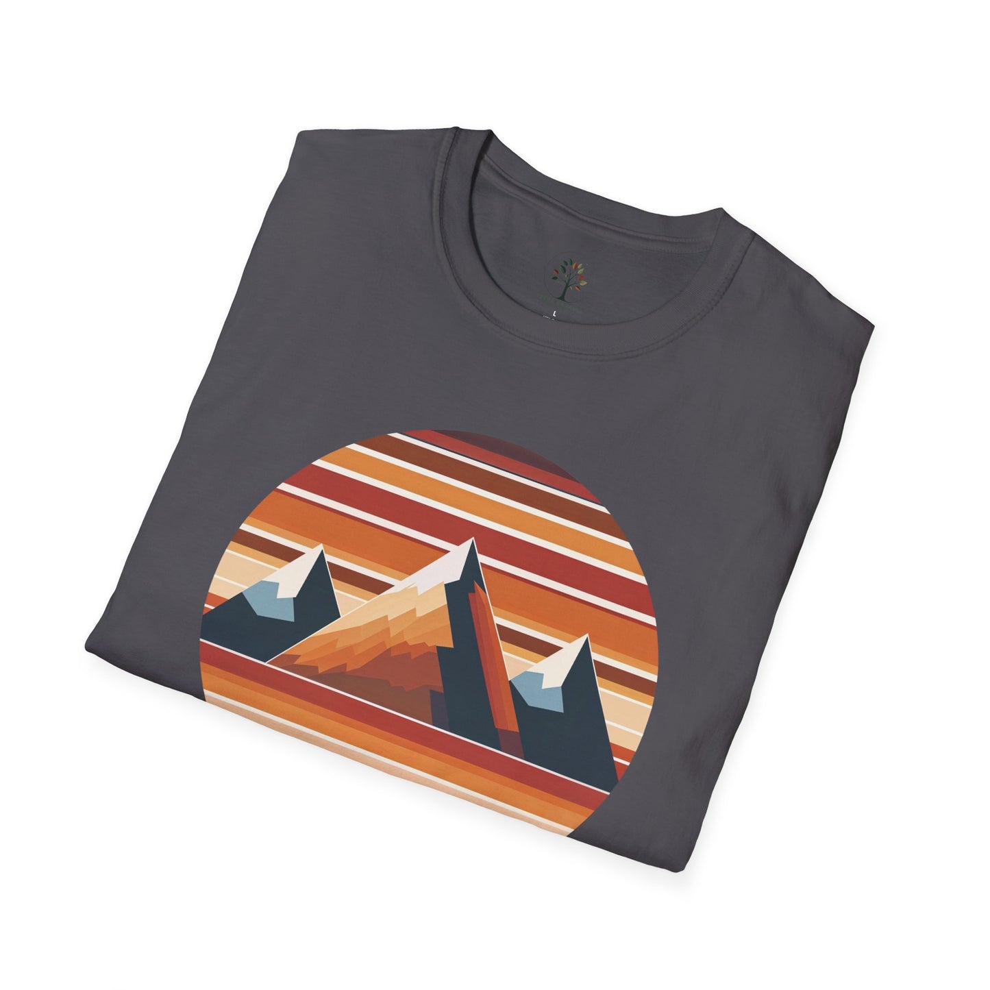 Charcoal | Harvest Peaks, folded view