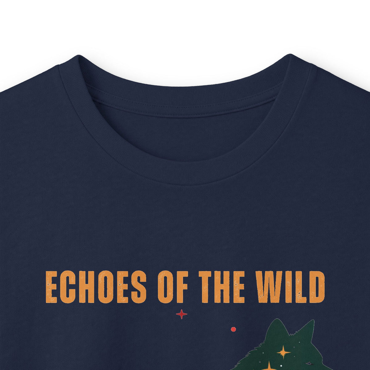 Navy | Echoes of the Wild Long Sleeve Tee, folded view