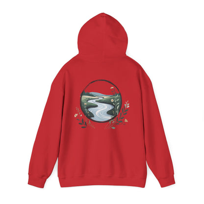 Red | River of Grace Hoodie, back view 2