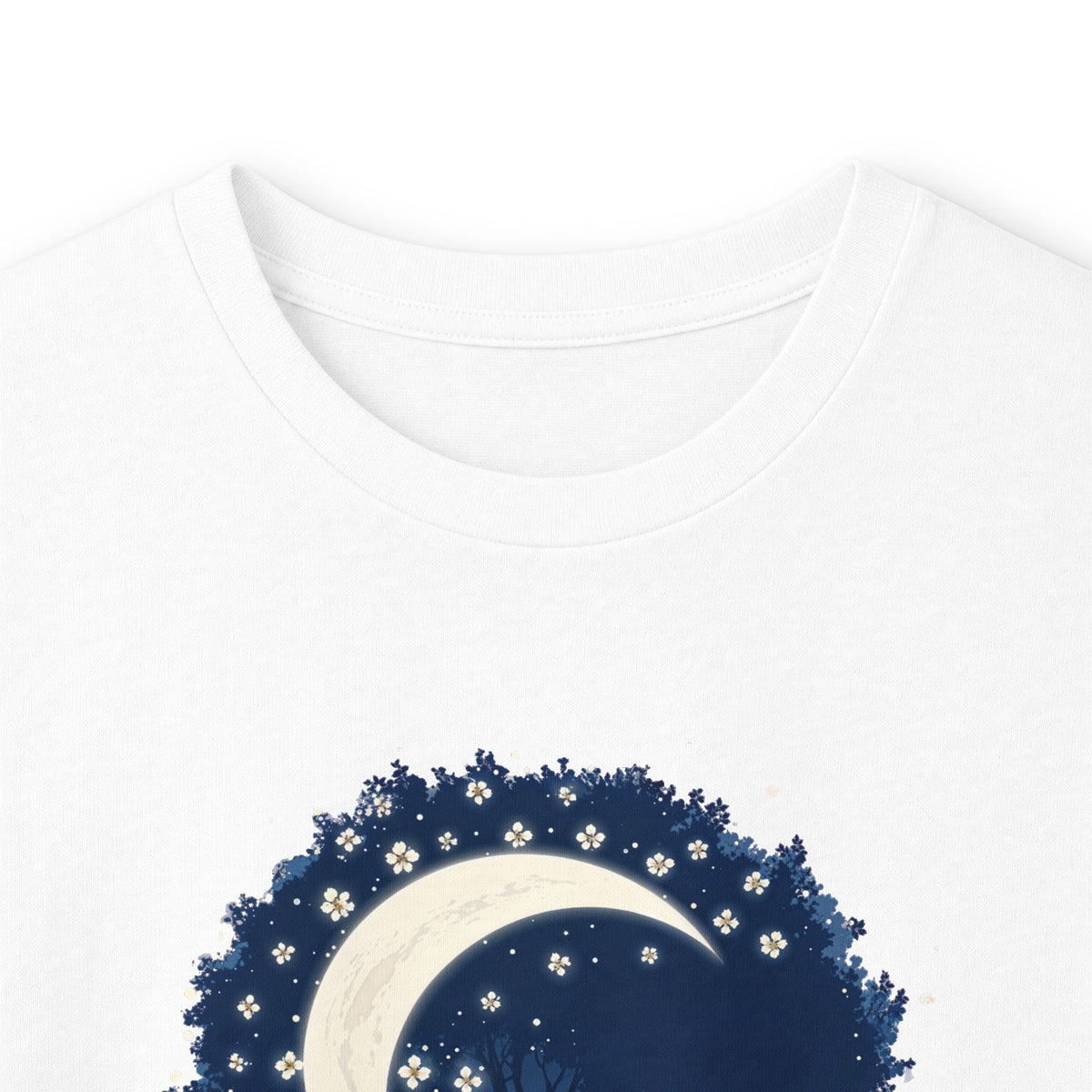 White | Nature's Rhythm Long Sleeve Tee, folded view