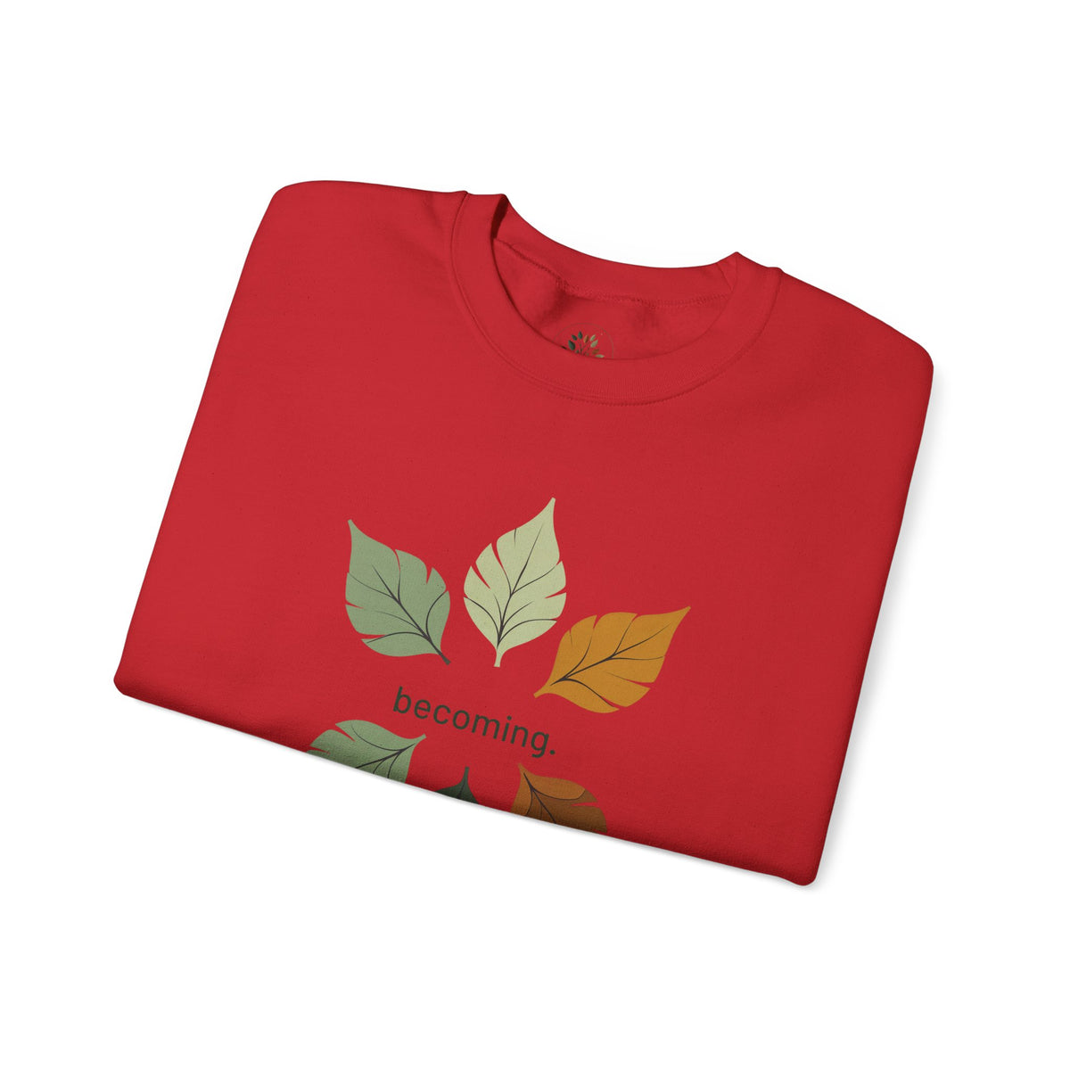 Red | Becoming Sweatshirt, folded view