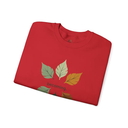 Red | Becoming Sweatshirt, folded view