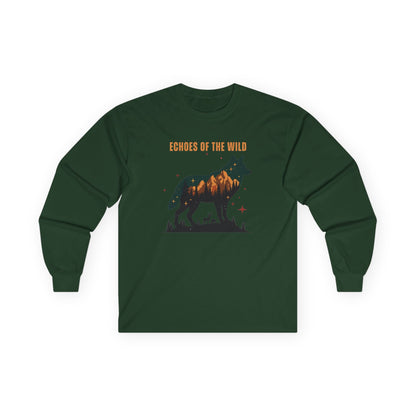 Forest Green | Echoes of the Wild Long Sleeve Tee, front view