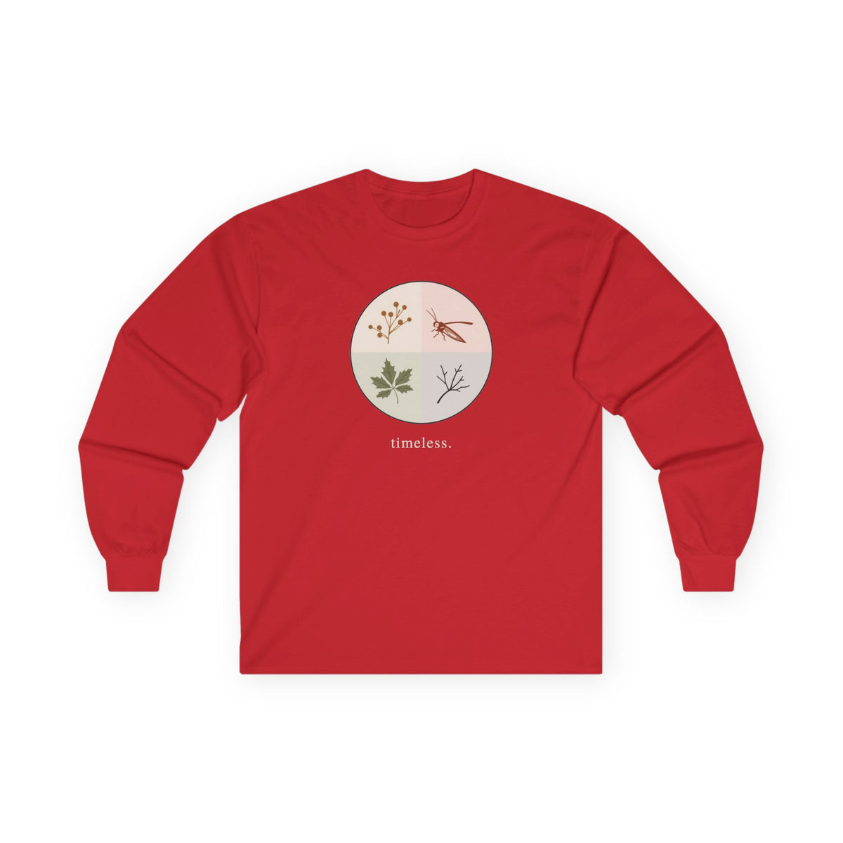 Red | Timeless Long Sleeve Tee, front view