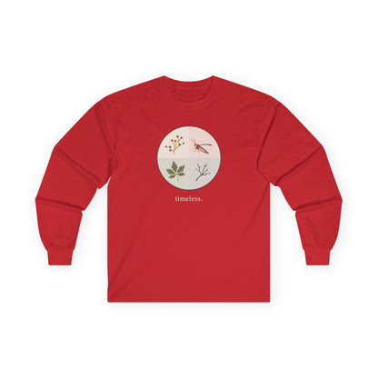 Red | Timeless Long Sleeve Tee, front view