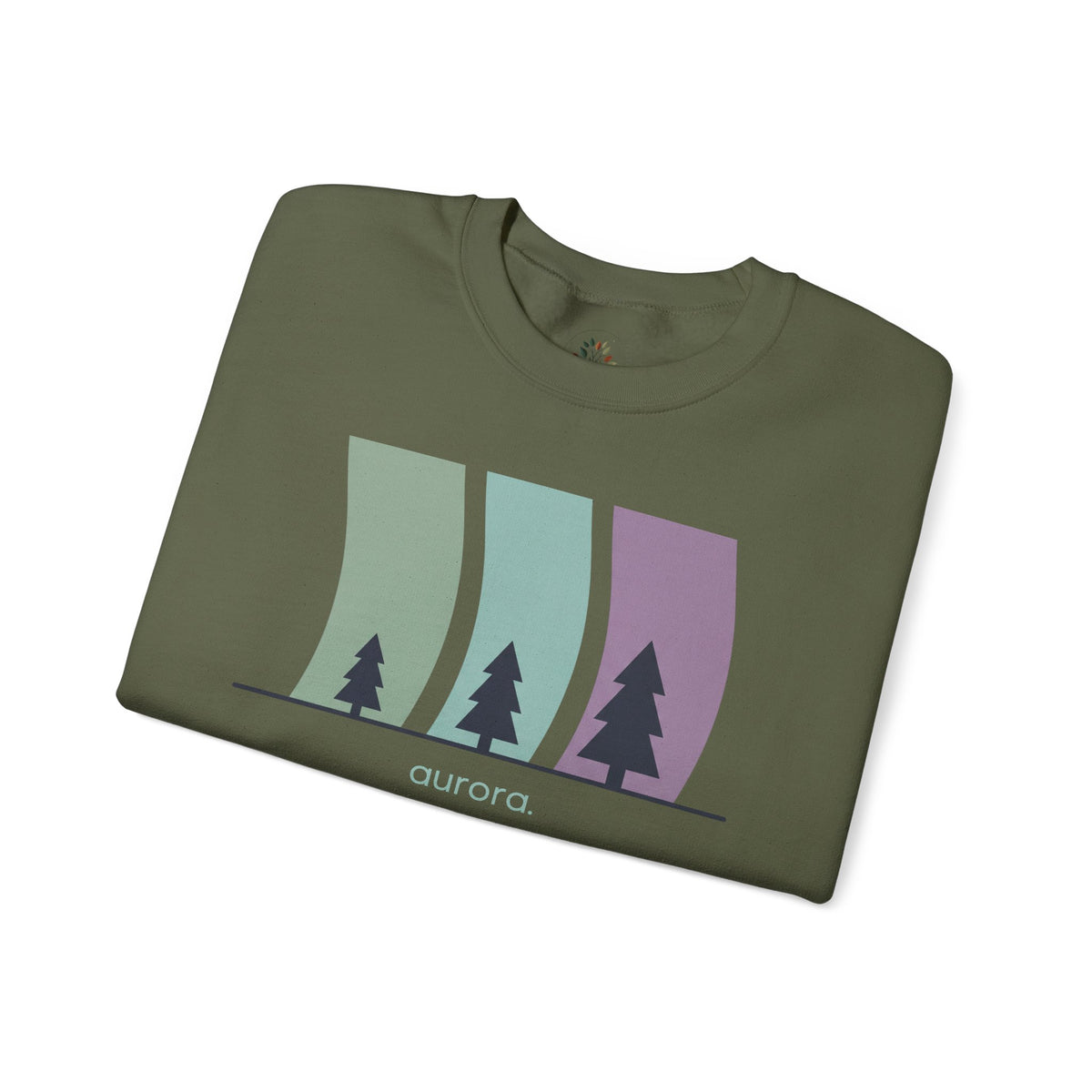 Military Green | Aurora Sweatshirt, folded view