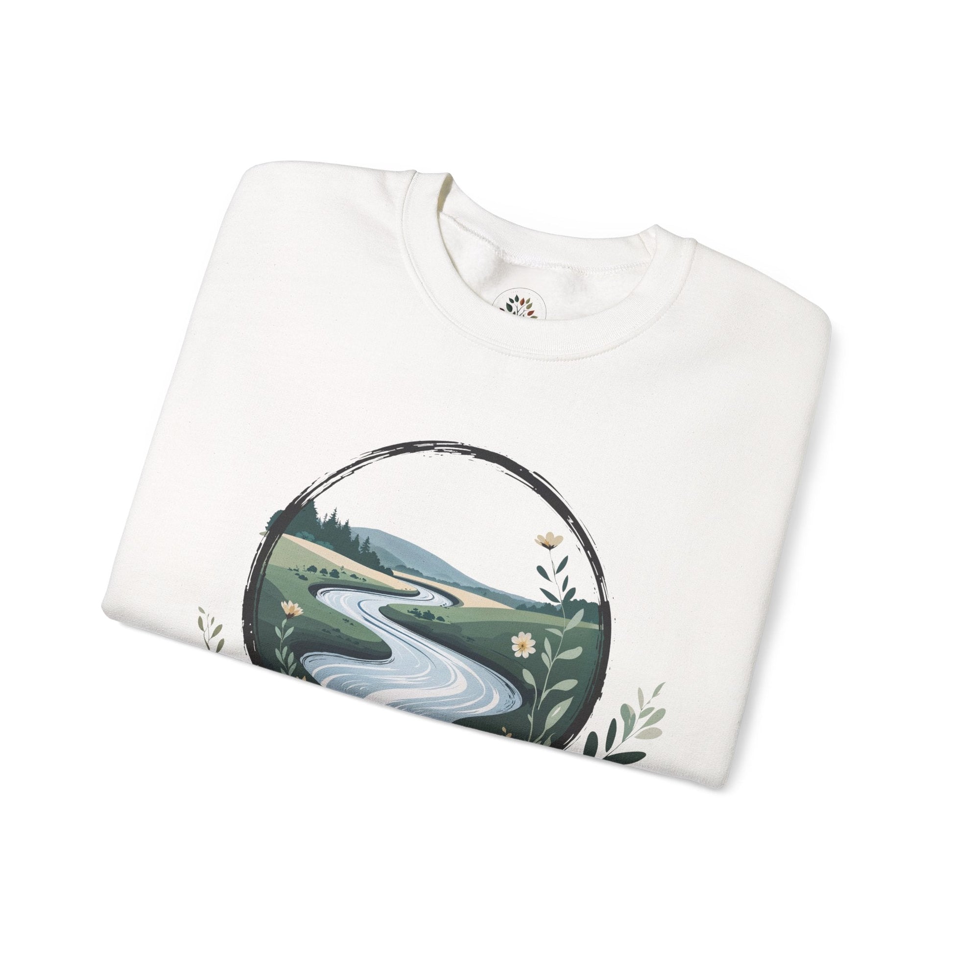 White | River of Grace Sweatshirt, folded view