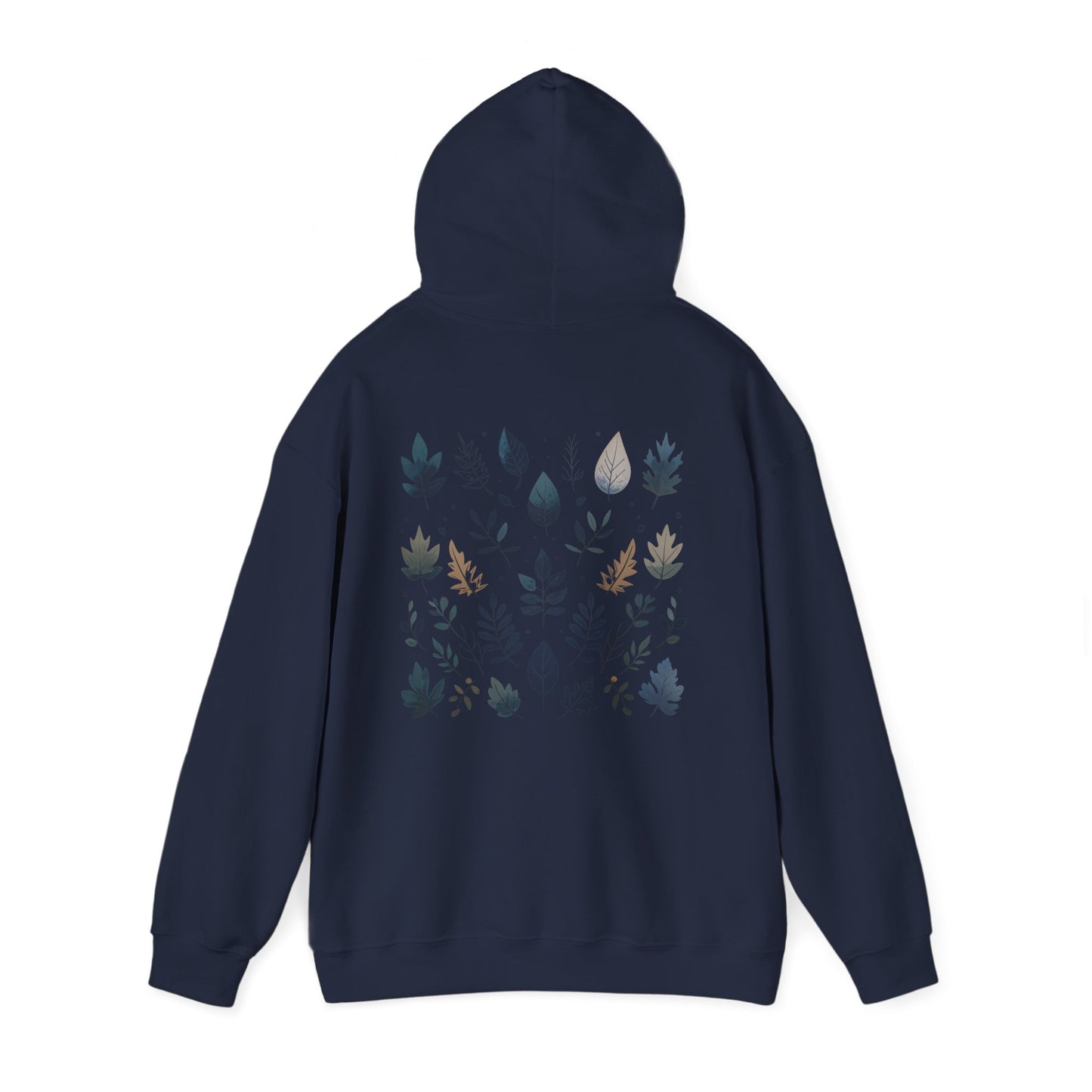 Navy | Botanical Harmony Hoodie, back view 2