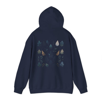 Navy | Botanical Harmony Hoodie, back view 2
