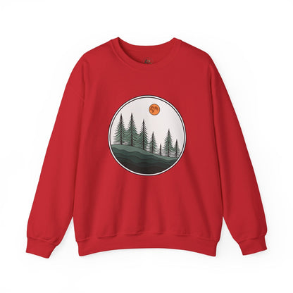 Red | Moonlit Pines Sweatshirt, front view