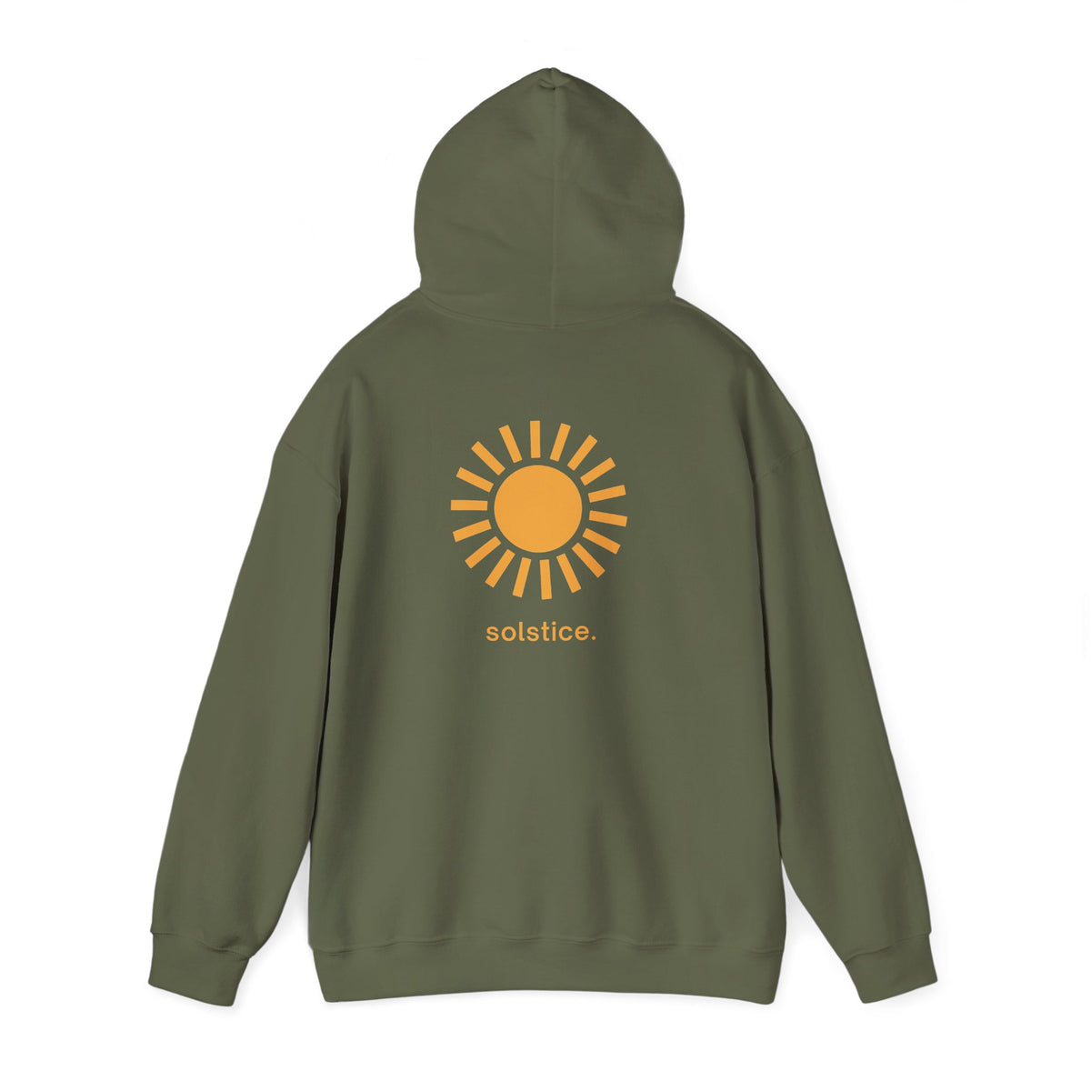 Military Green | Solstice Hoodie, back view 2